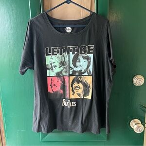 The Beatles Black Cotton Blend Shirt
